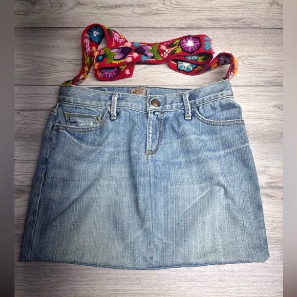 Recycled Denim Crossbody with Vintage Embroidered Strap - Picture 8 of 15